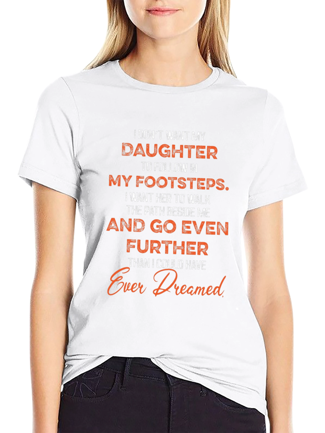 Daughter Footsteps T-Shirt - Fathers Love Design