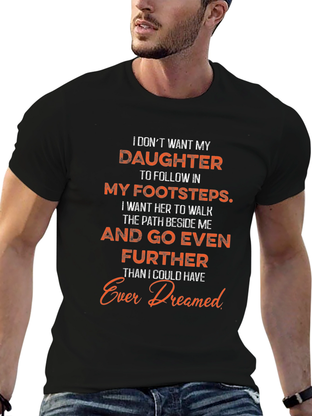 Daughter Footsteps T-Shirt - Fathers Love Design
