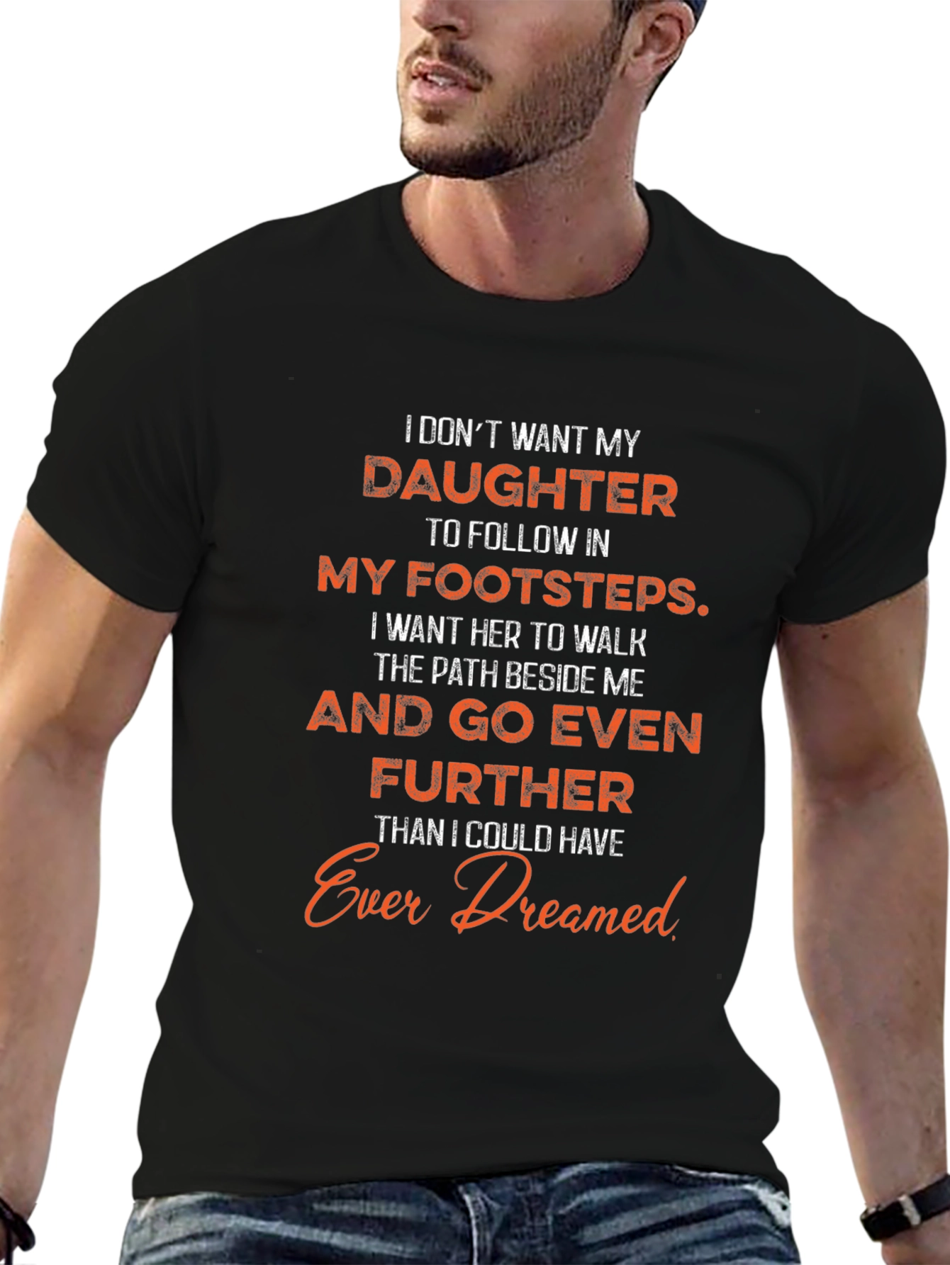Daughter Footsteps T-Shirt - Fathers Love Design