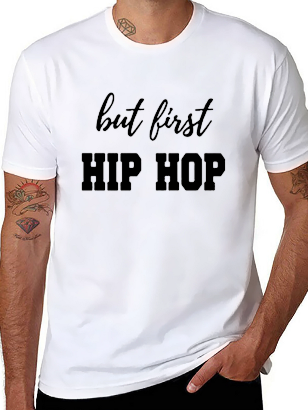 But First Hip Hop Black Tee