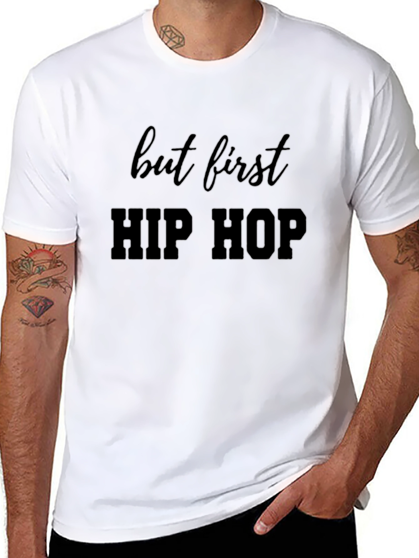But First Hip Hop Black Tee