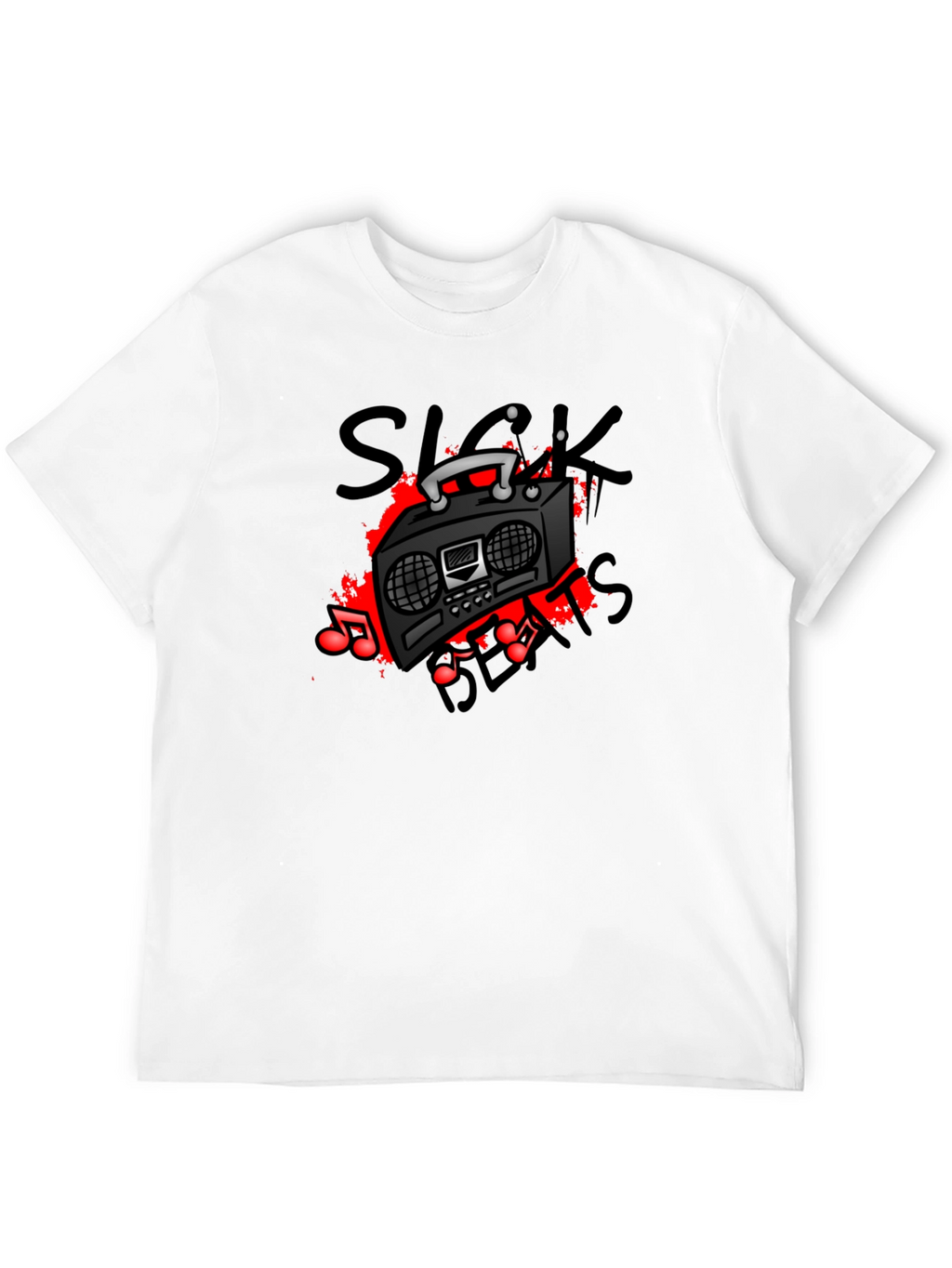 Sick Beats Graphic Tee - Cool Boombox Design