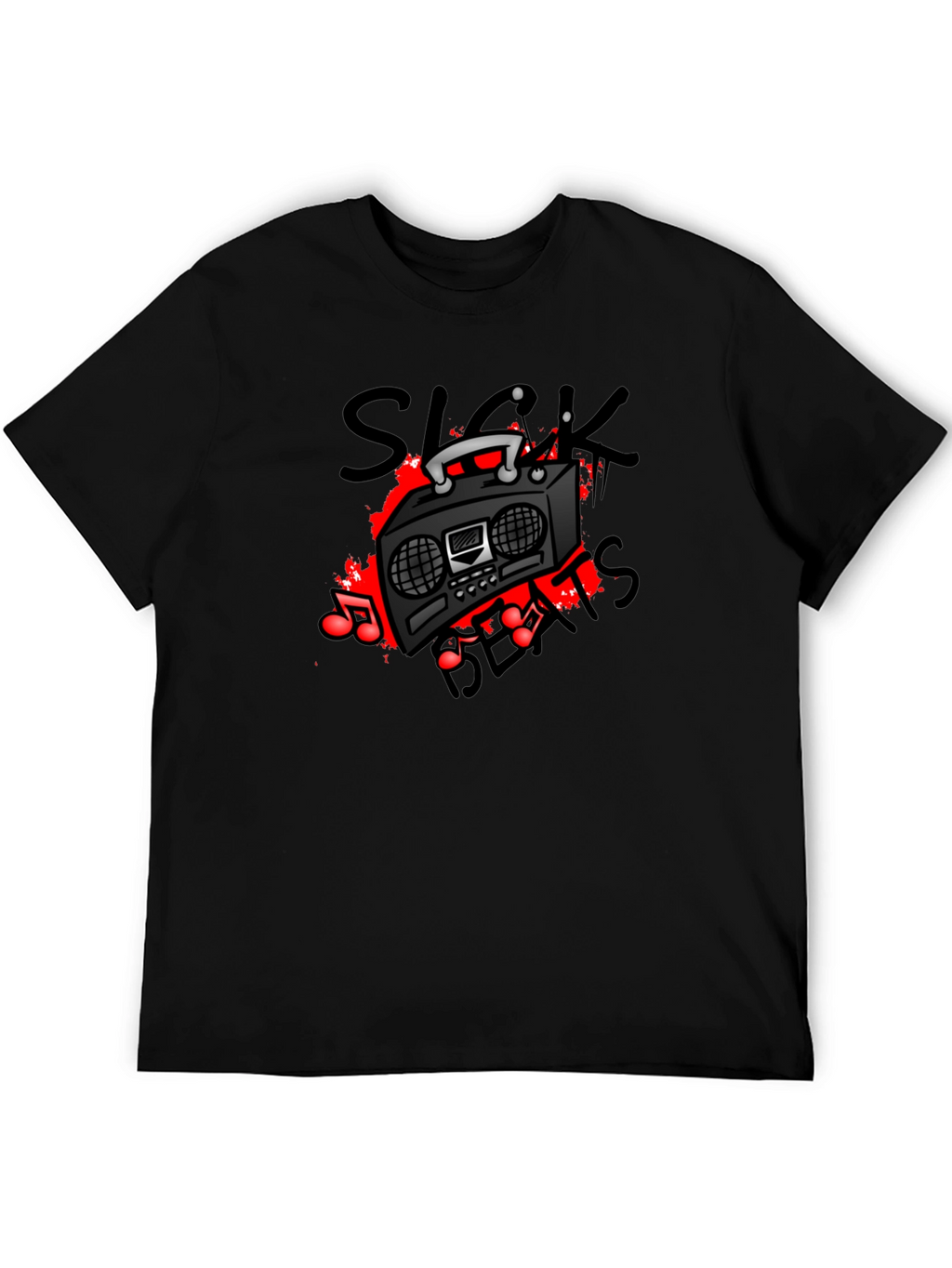 Sick Beats Graphic Tee - Cool Boombox Design