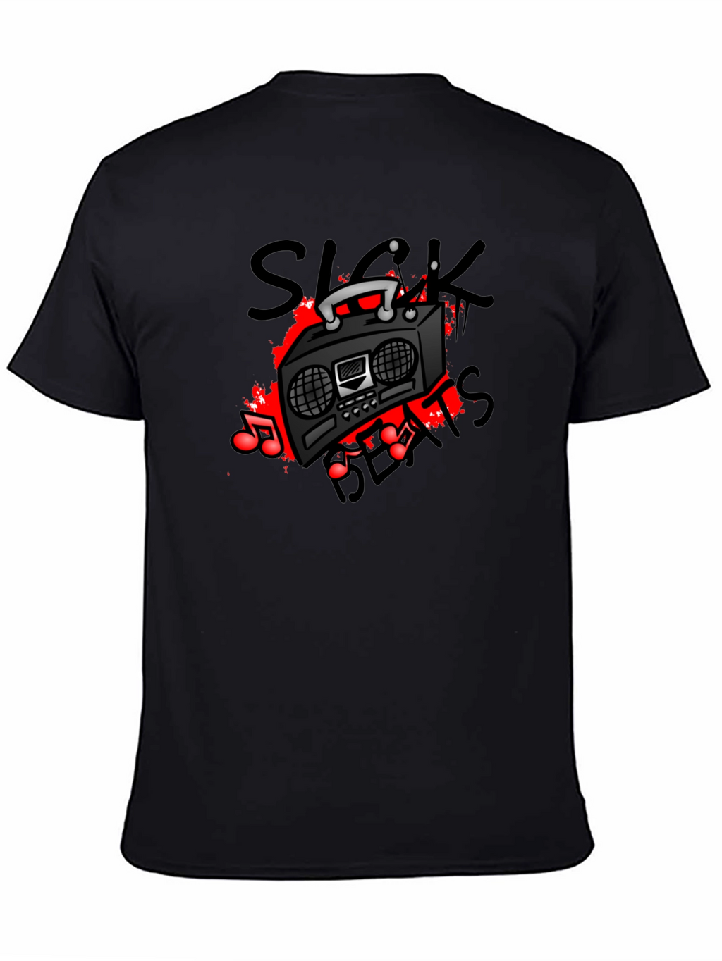 Sick Beats Graphic Tee - Cool Boombox Design
