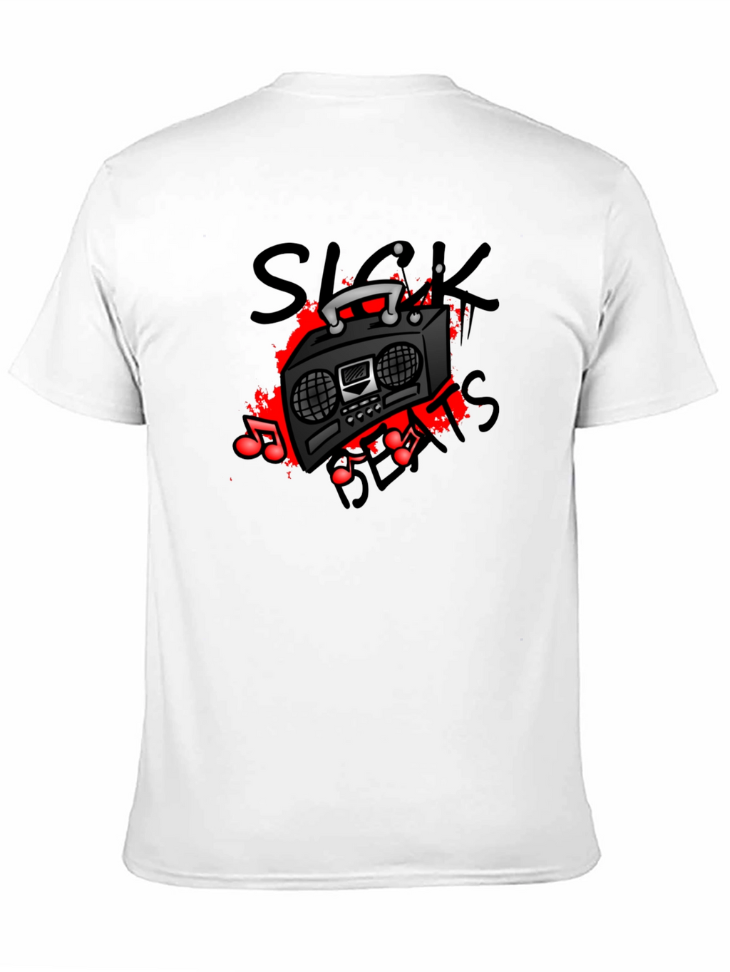 Sick Beats Graphic Tee - Cool Boombox Design
