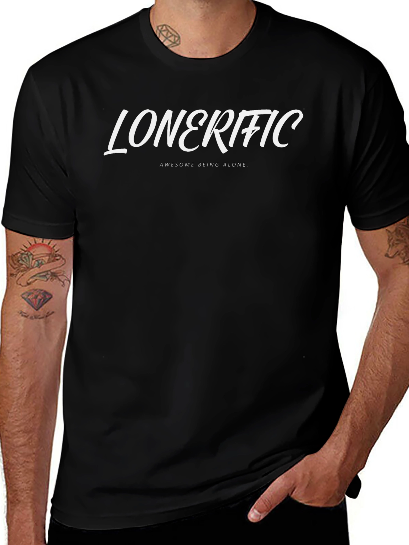 Lonerific Graphic T-Shirt - Awesome Being Alone