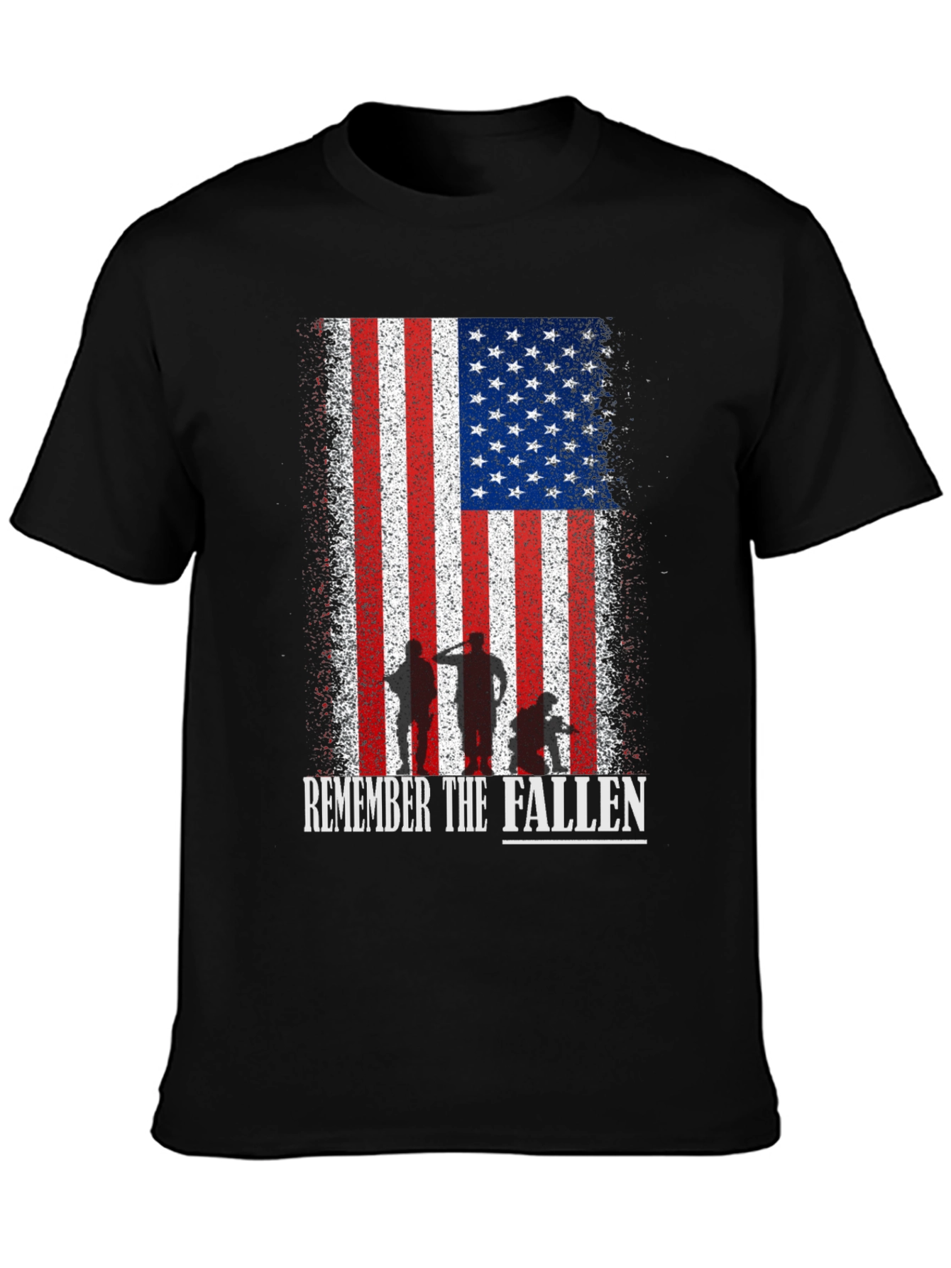 Remember The Fallen American Flag Graphic T-Shirt
