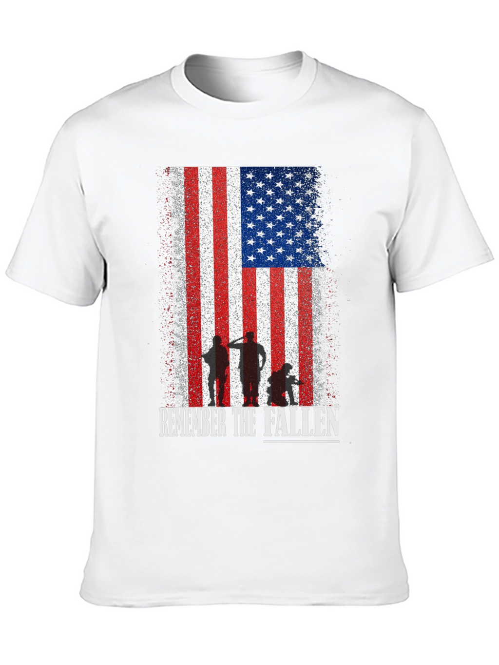 Remember The Fallen American Flag Graphic T-Shirt