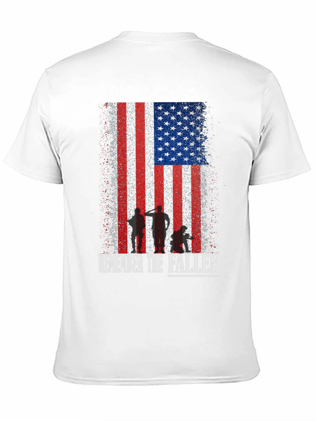 Remember The Fallen American Flag Graphic T-Shirt