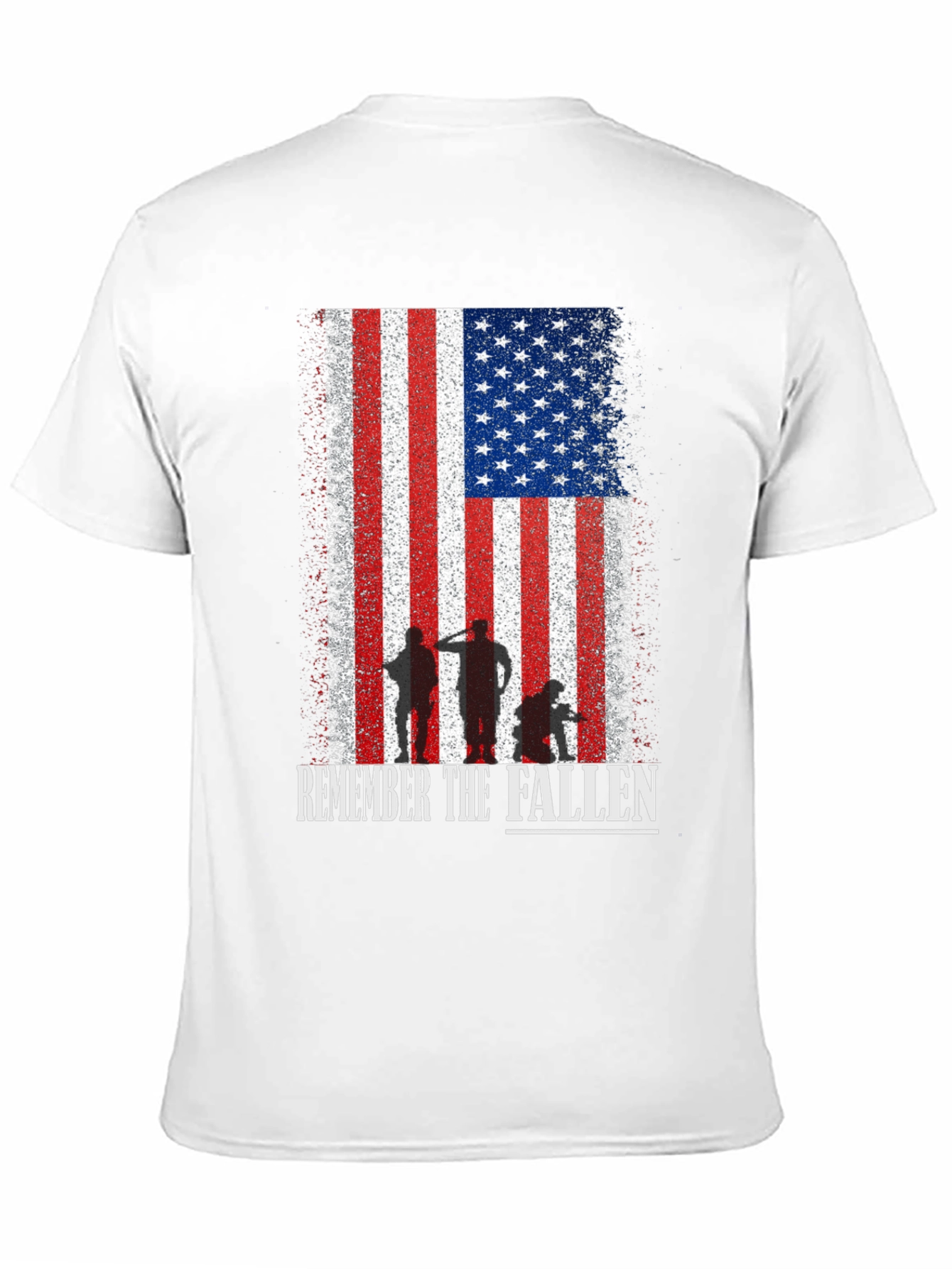 Remember The Fallen American Flag Graphic T-Shirt