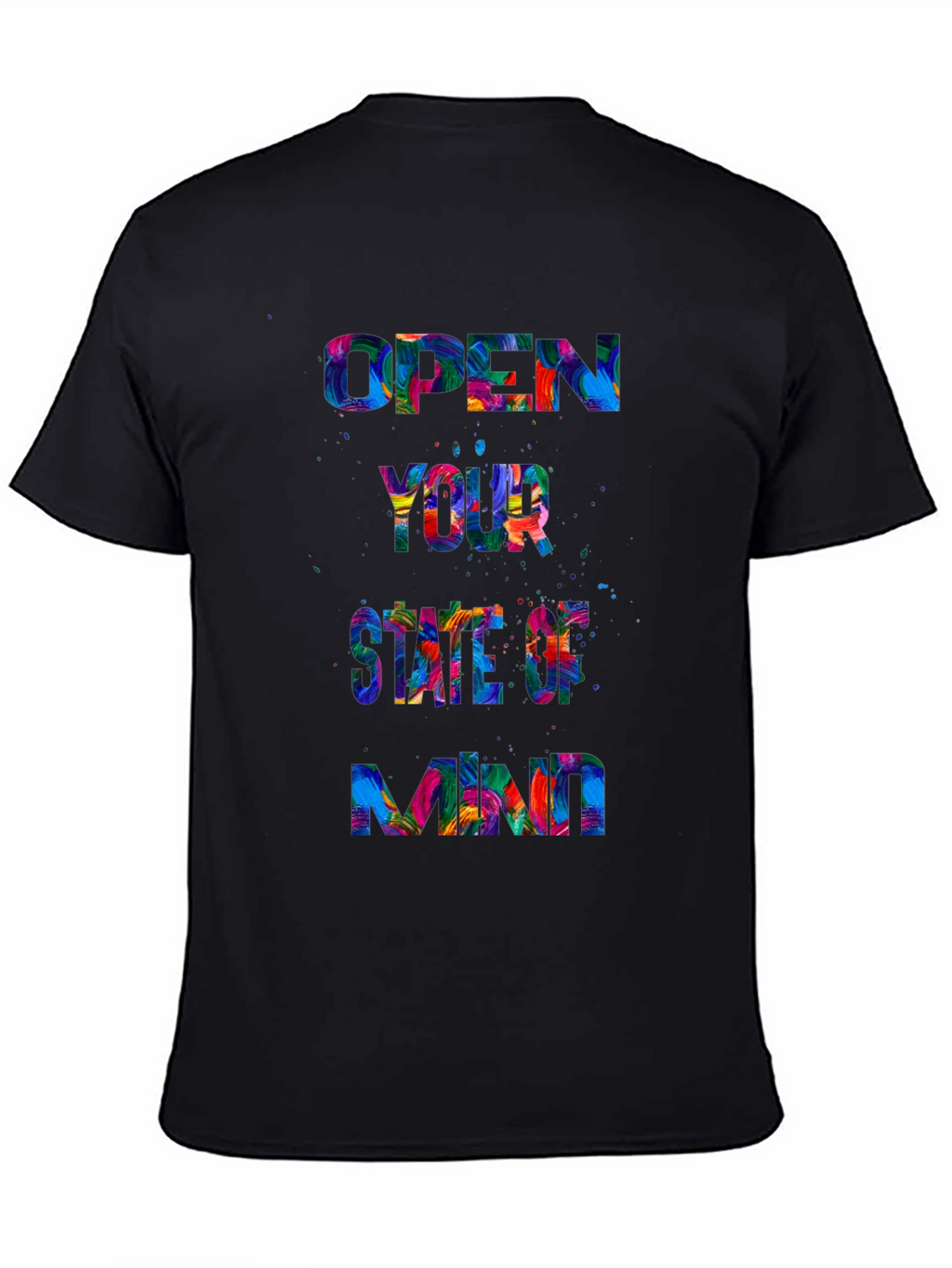 Open Mind Graphic Tee - Black Crewneck T-Shirt