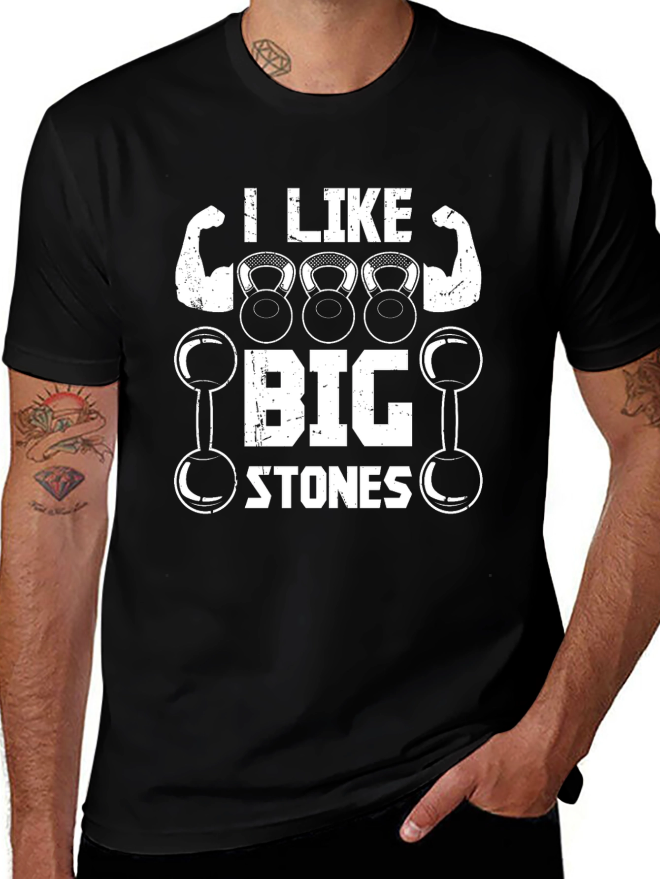 I Like Big Stones T-Shirt - Gym Workout Apparel