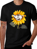 Sunflower Sunglasses Graphic Tee - Unisex Black T-Shirt