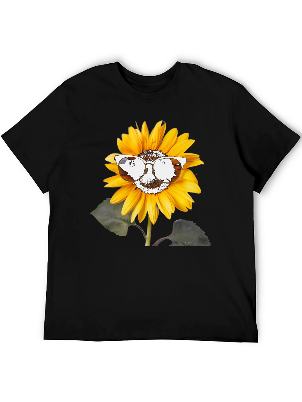 Sunflower Sunglasses Graphic Tee - Unisex Black T-Shirt