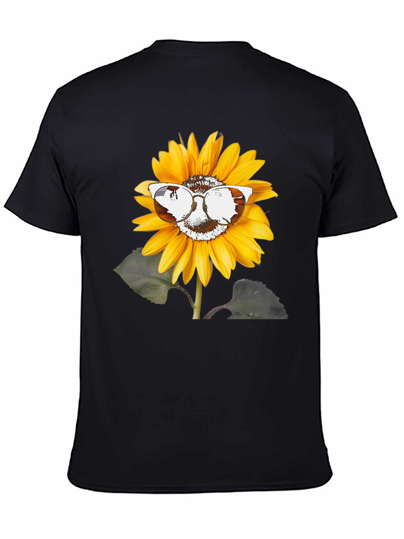 Sunflower Sunglasses Graphic Tee - Unisex Black T-Shirt