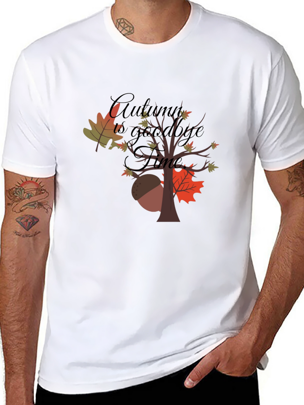Autumn Goodbye Time Graphic T-Shirt