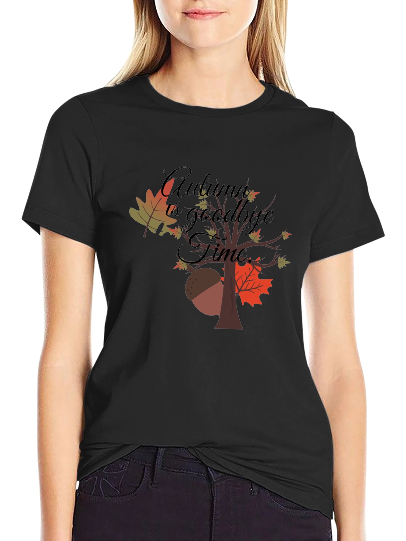 Autumn Goodbye Time Graphic T-Shirt