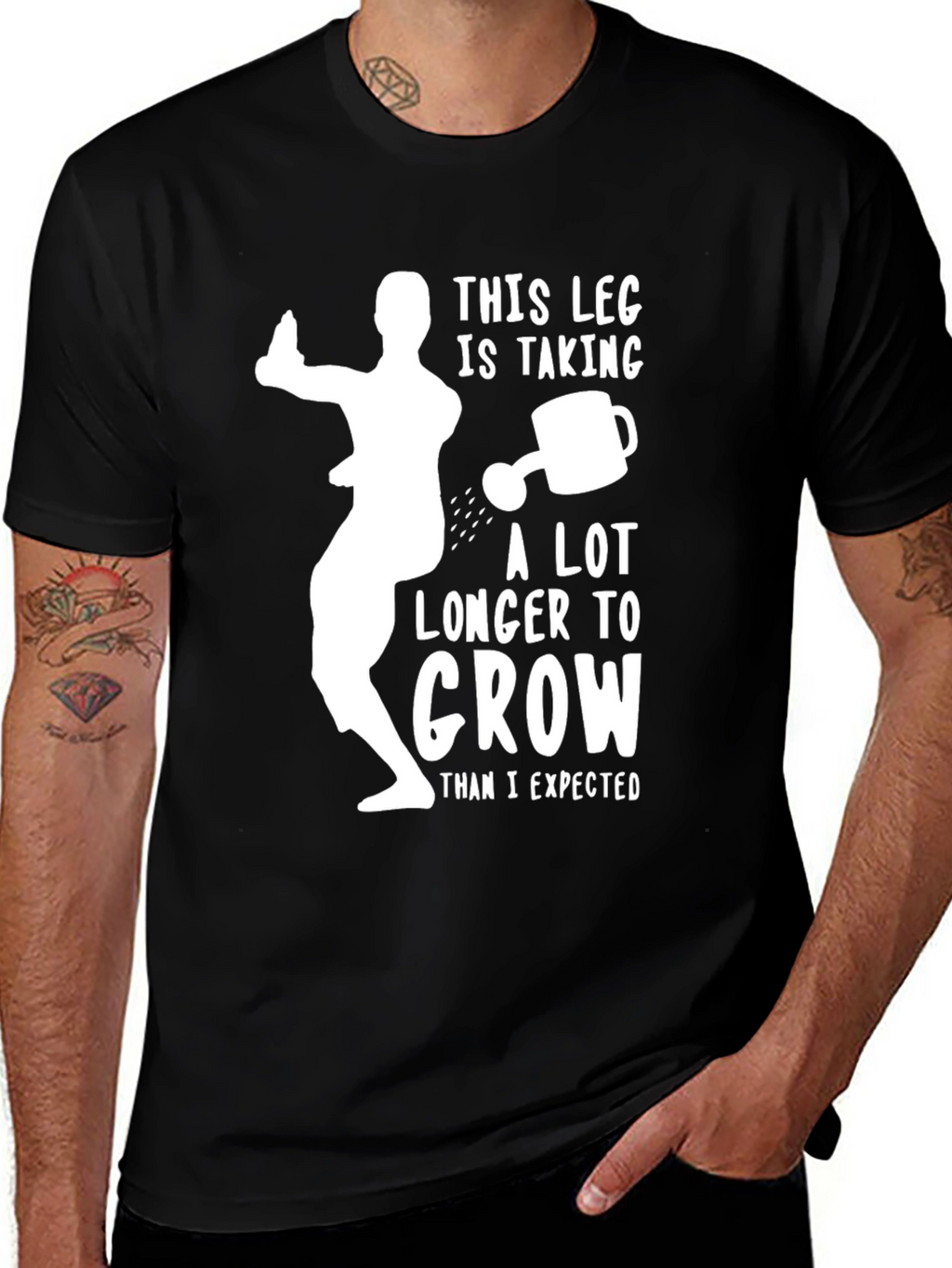 Funny Amputee Leg Growth T-Shirt
