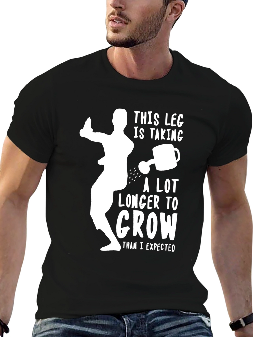 Funny Amputee Leg Growth T-Shirt
