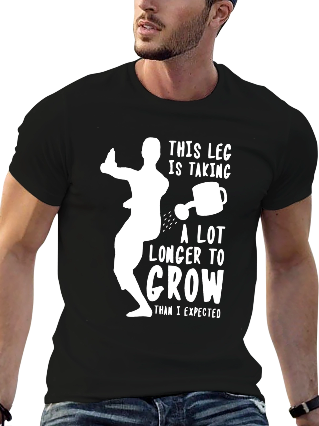 Funny Amputee Leg Growth T-Shirt