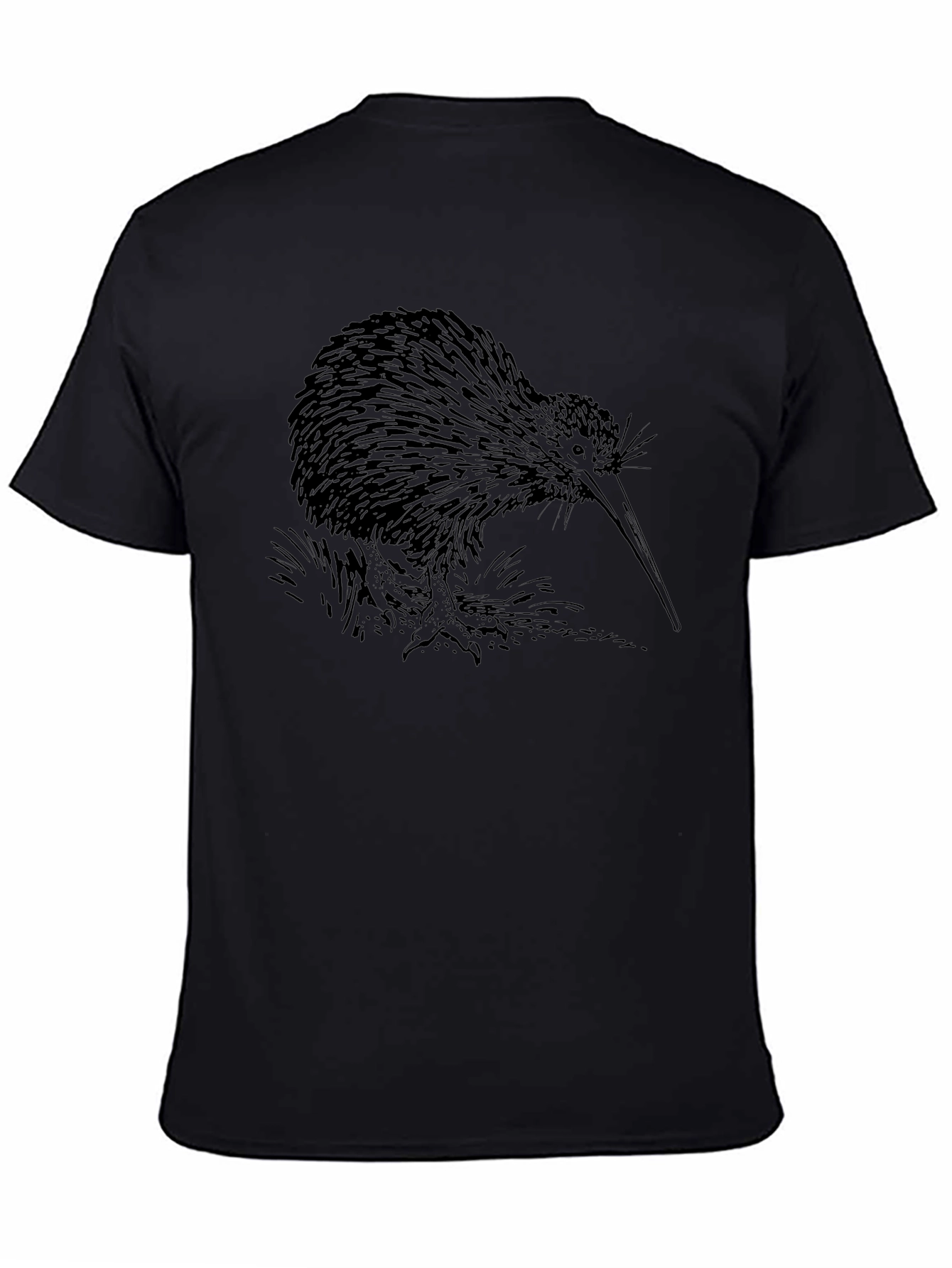 Kiwi Bird Graphic T-Shirt - Black
