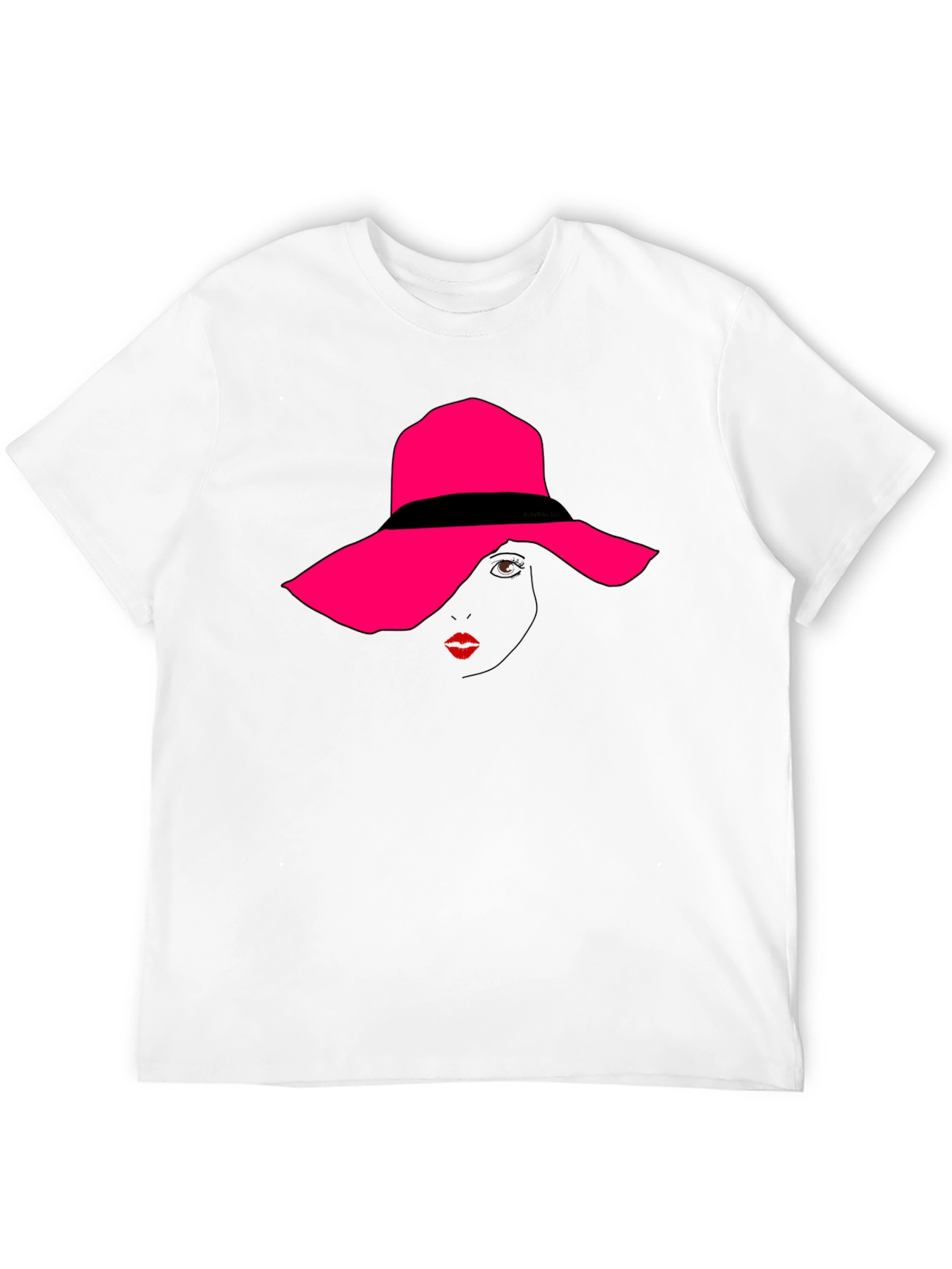 Stylish Woman in Hat Graphic T-Shirt