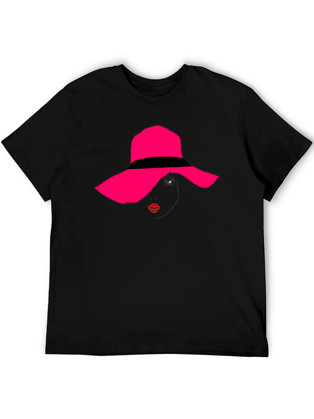 Stylish Woman in Hat Graphic T-Shirt