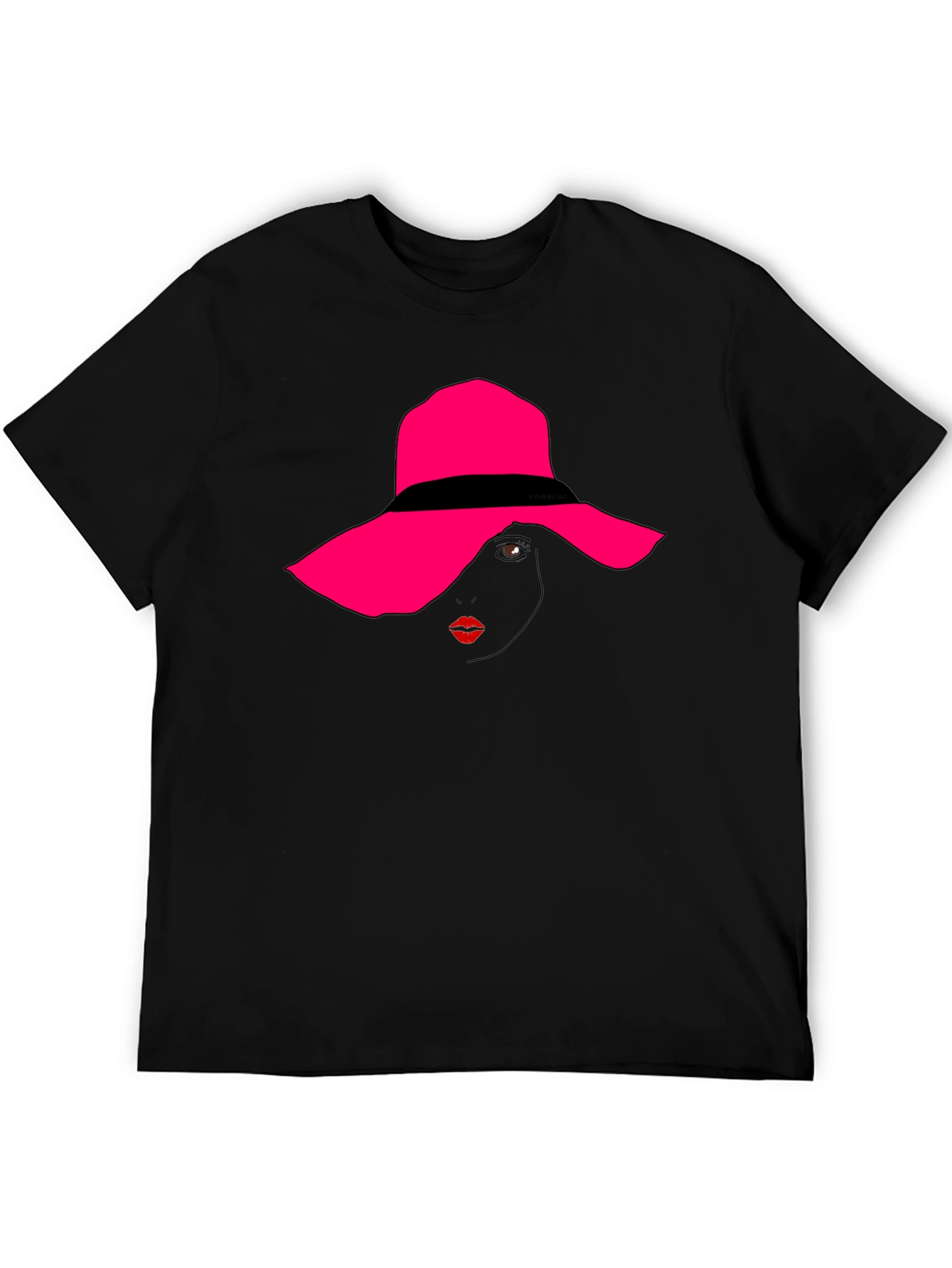 Stylish Woman in Hat Graphic T-Shirt