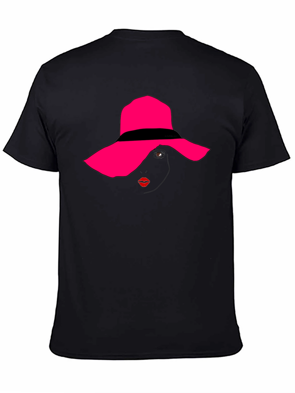 Stylish Woman in Hat Graphic T-Shirt