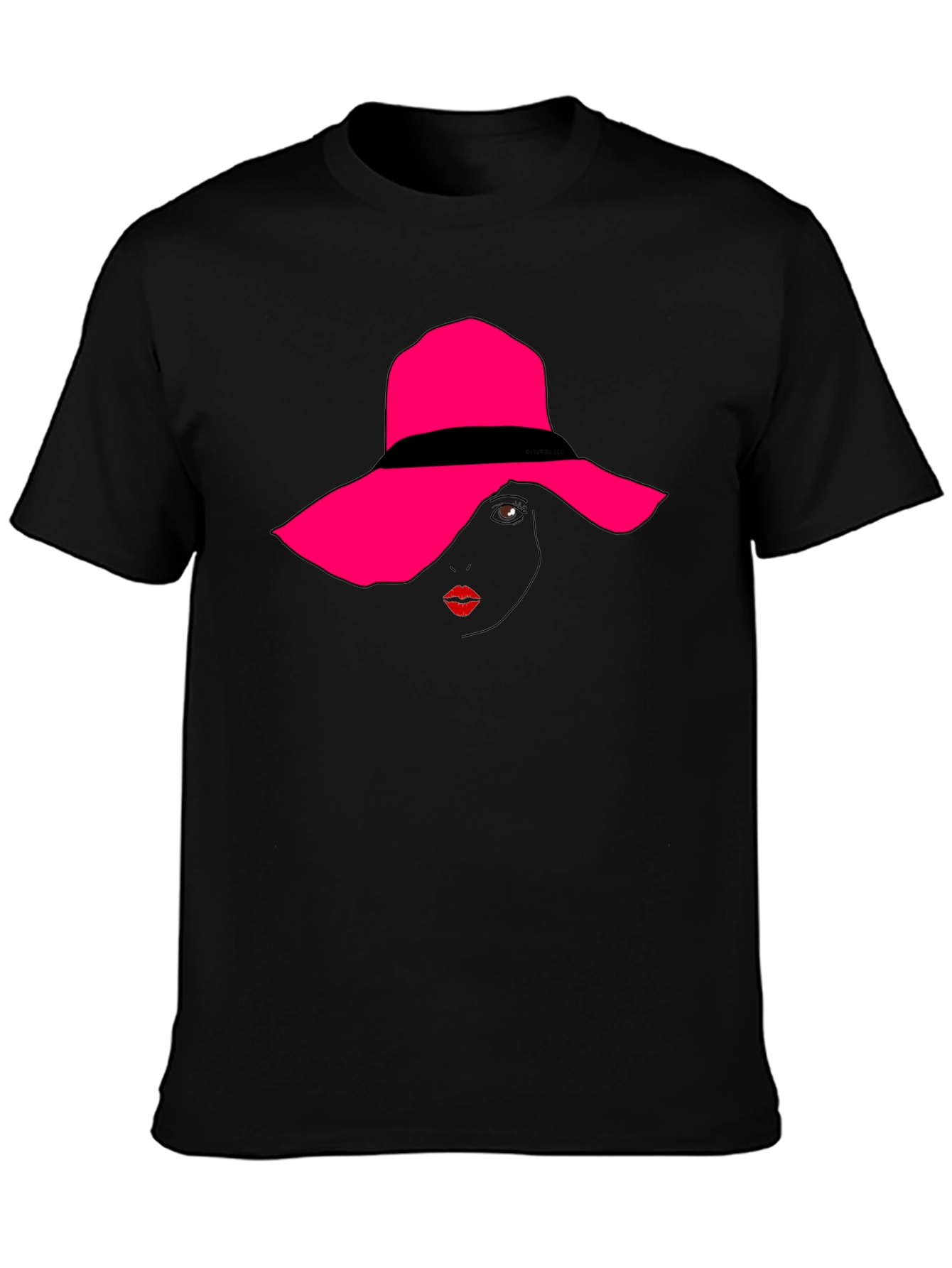 Stylish Woman in Hat Graphic T-Shirt
