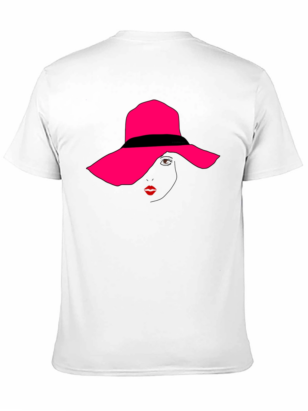 Stylish Woman in Hat Graphic T-Shirt