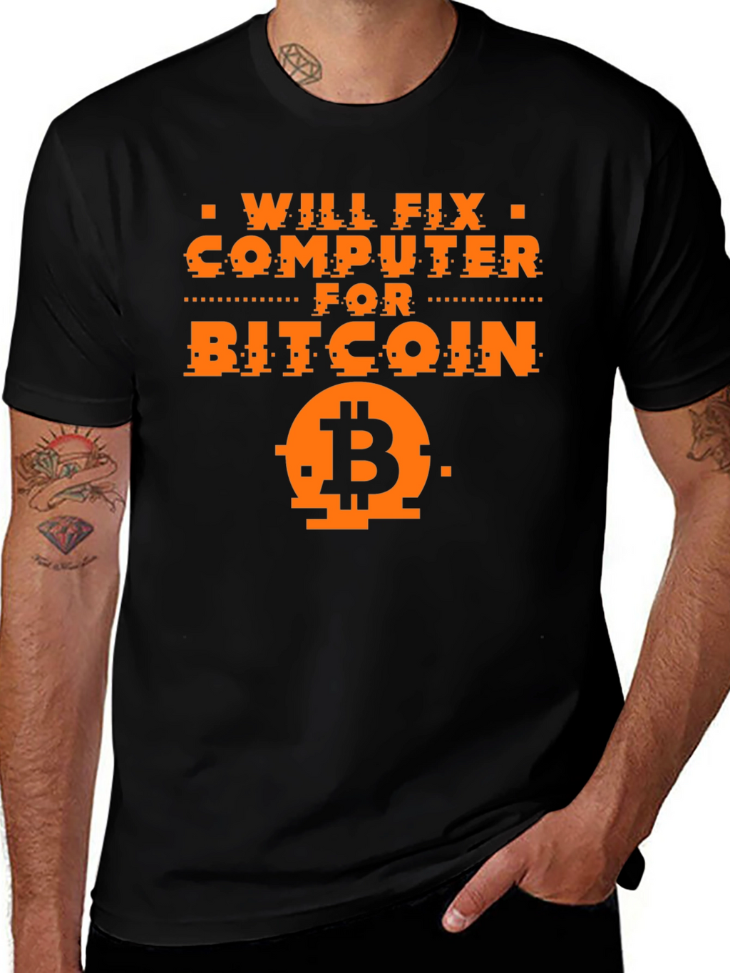 Will Fix Computer for Bitcoin Graphic Tee