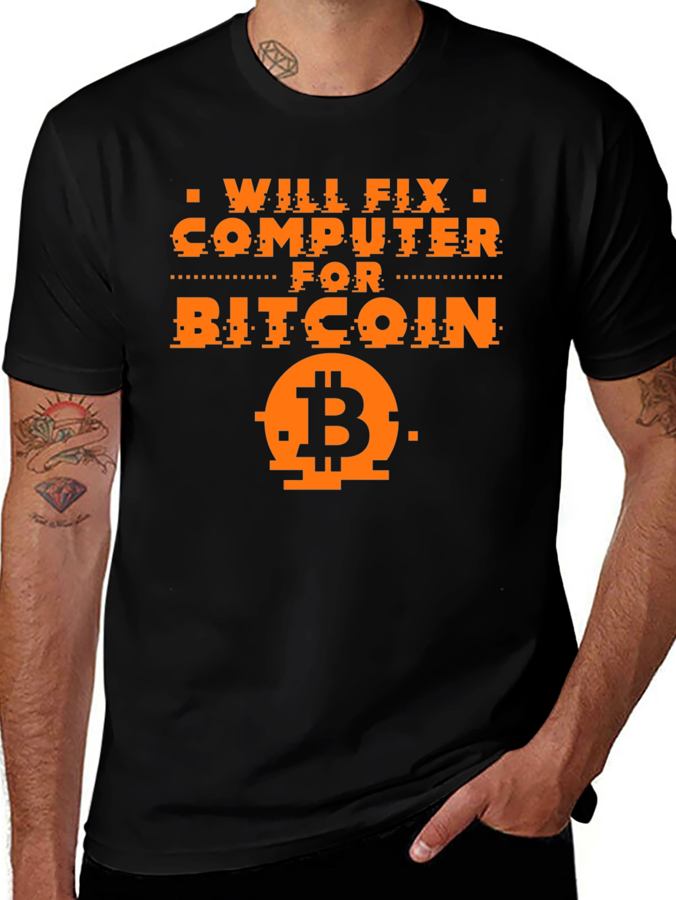 Will Fix Computer for Bitcoin Graphic Tee