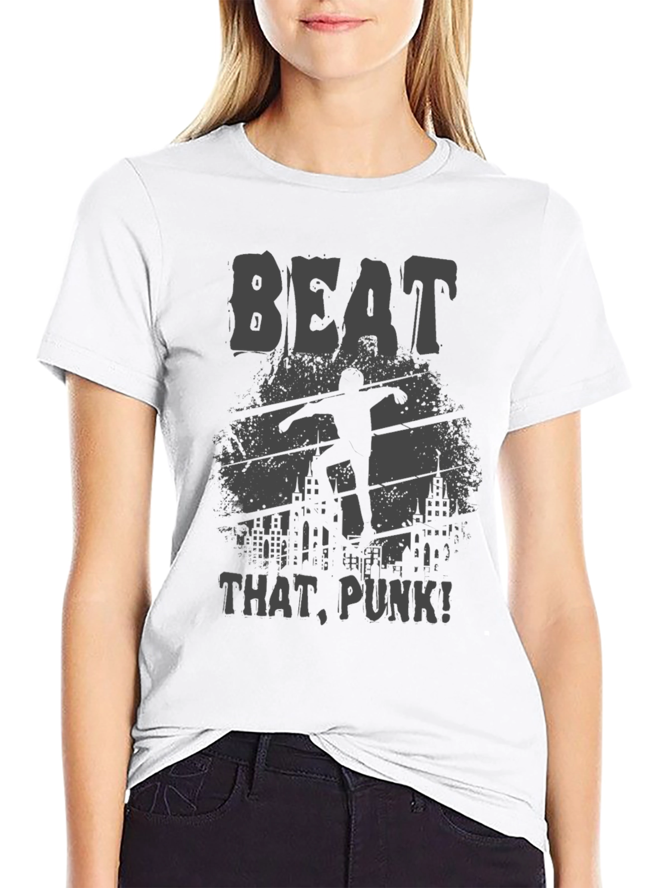 Beat That Punk! Graphic Tee - Cool & Edgy Design