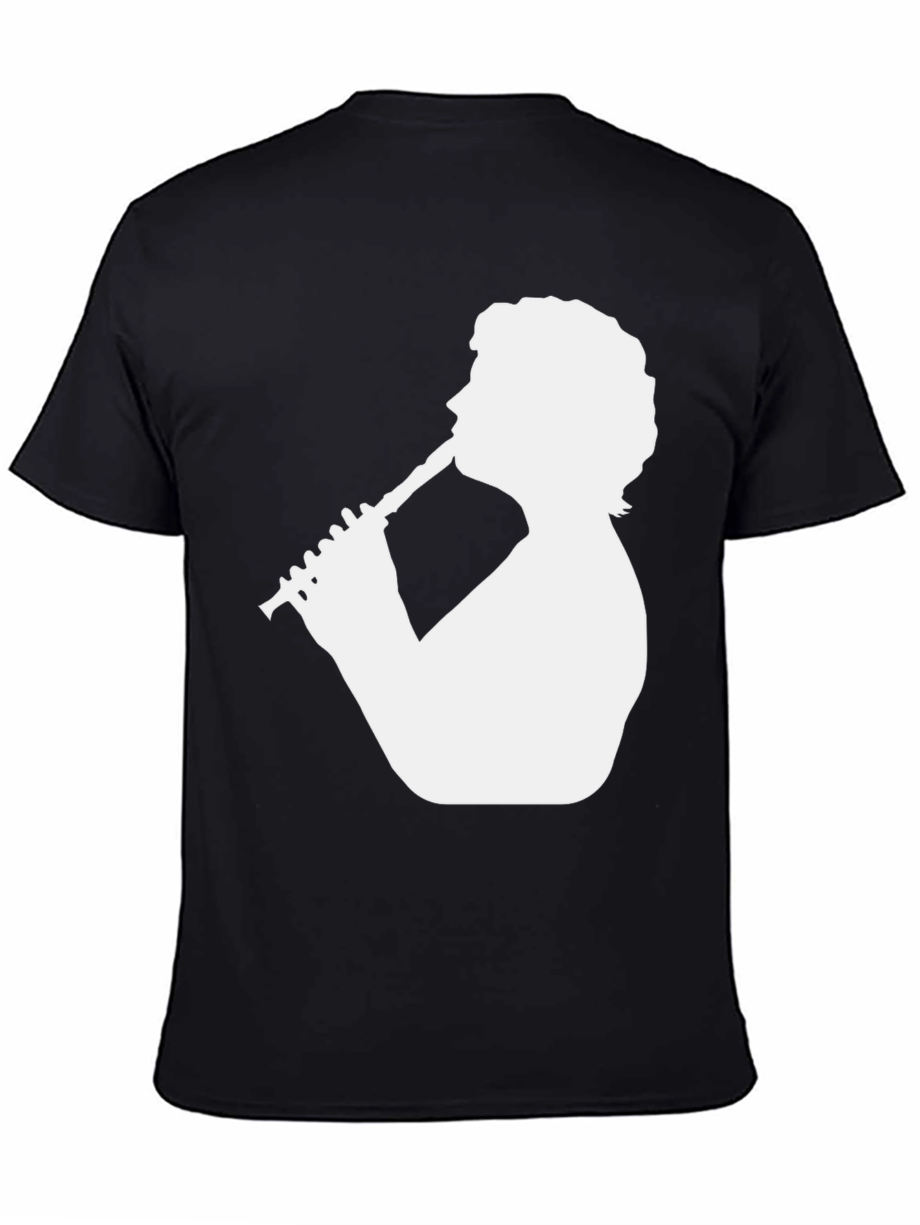 Clarinet Player Graphic Tee - Black Cotton T-Shirt
