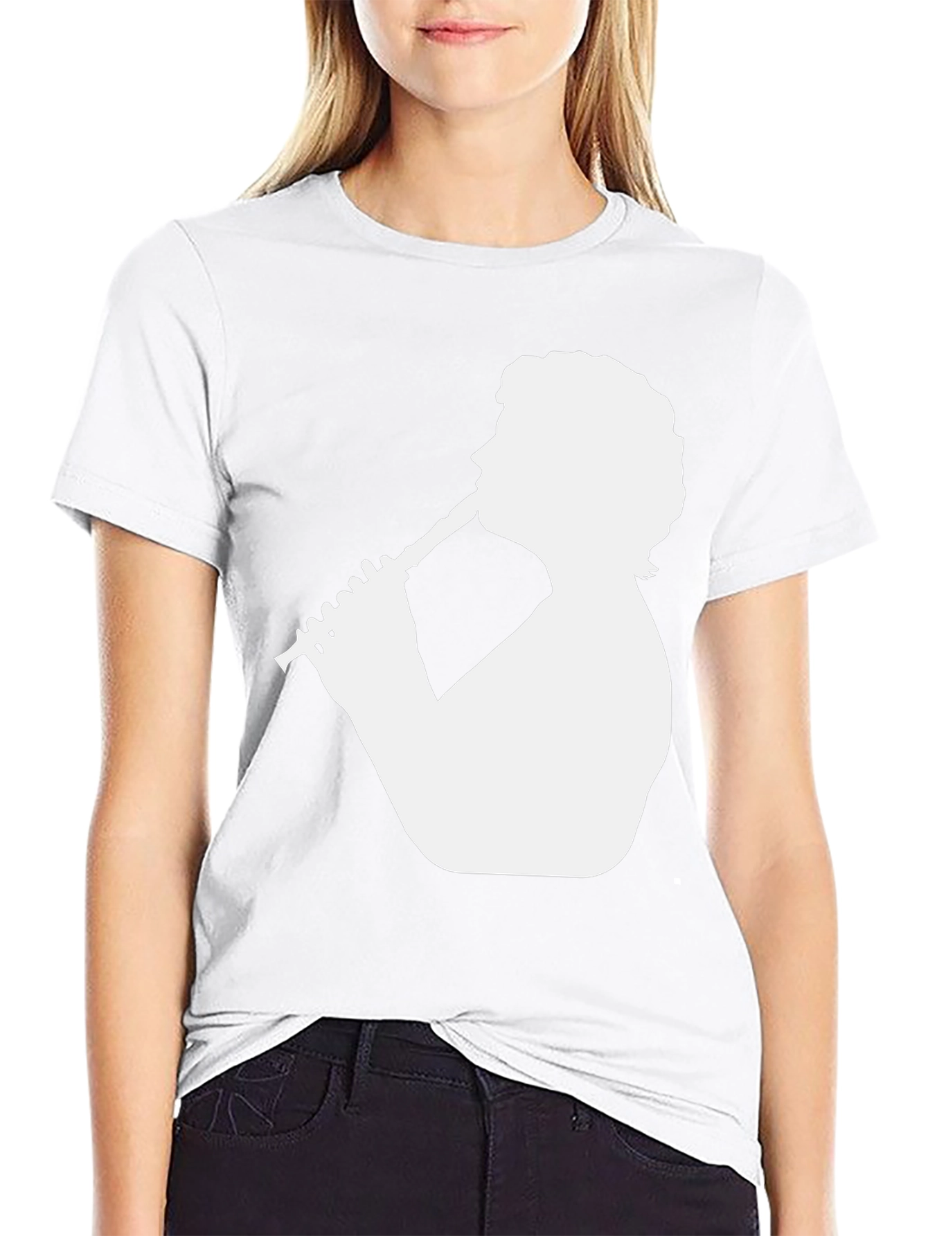 Clarinet Player Graphic Tee - Black Cotton T-Shirt