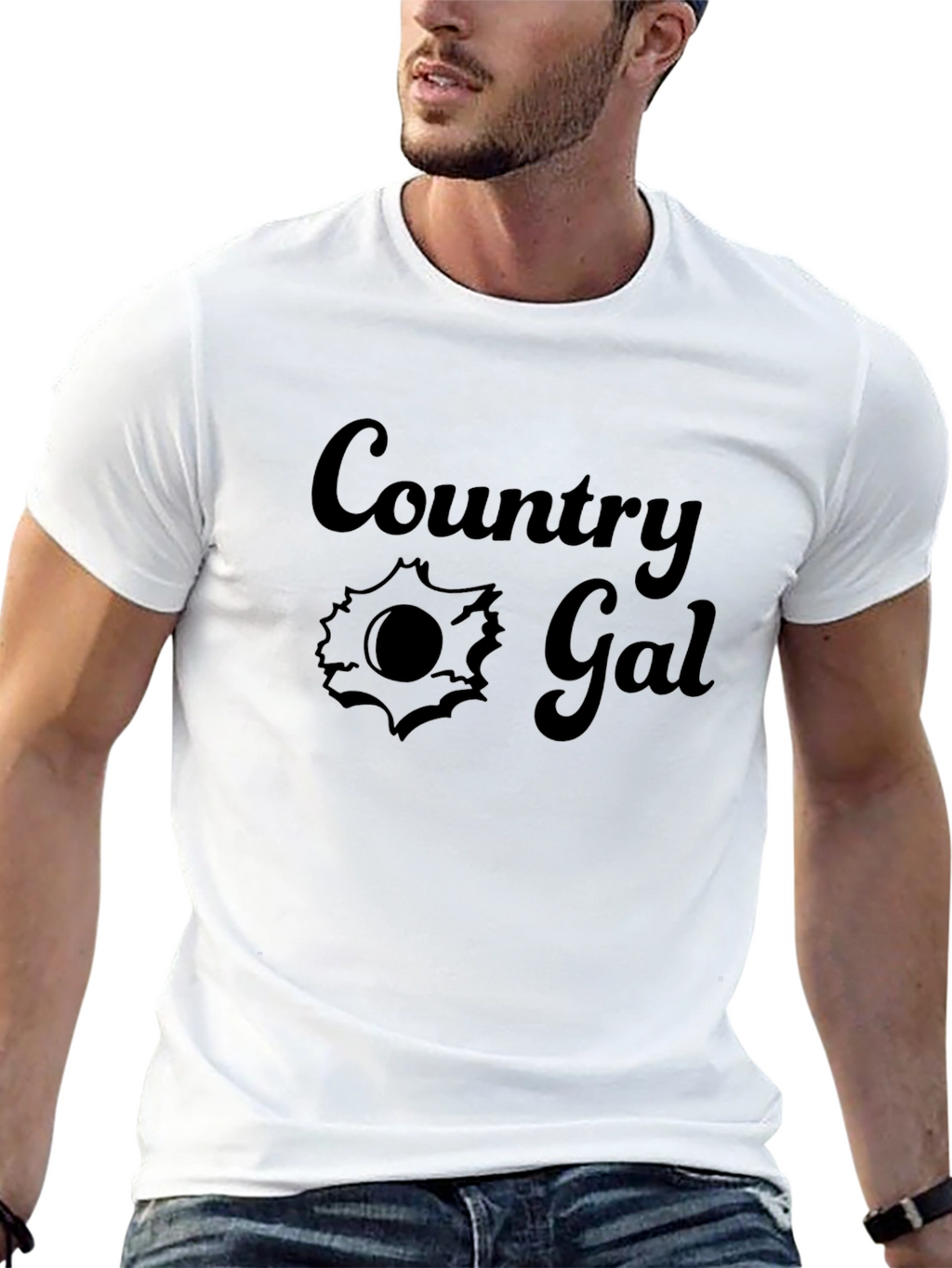 Country Gal Black Graphic T-Shirt