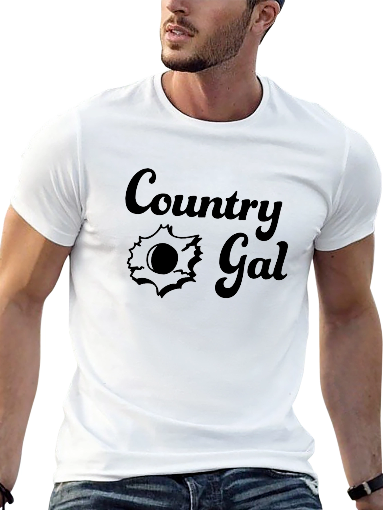 Country Gal Black Graphic T-Shirt