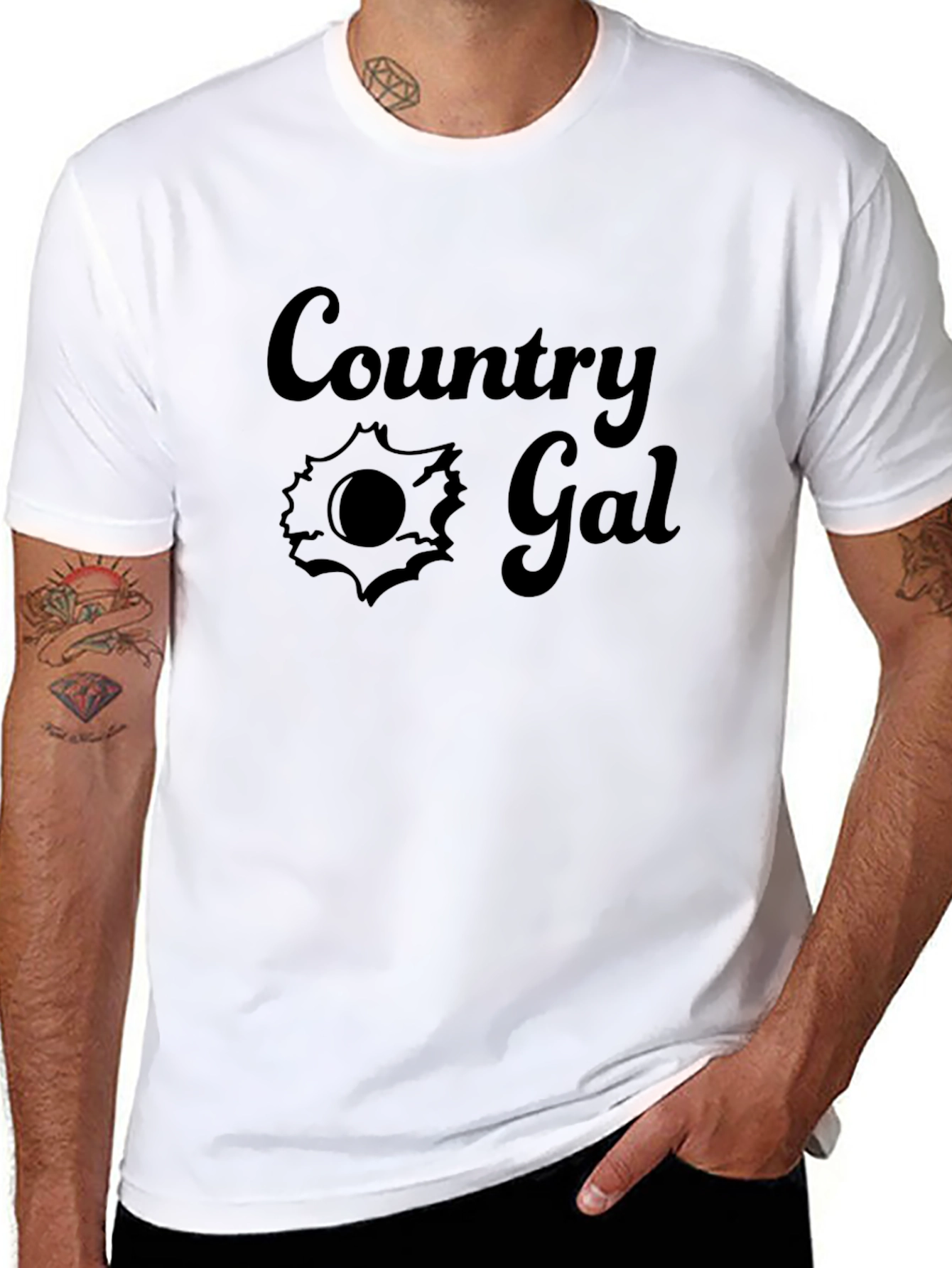 Country Gal Black Graphic T-Shirt