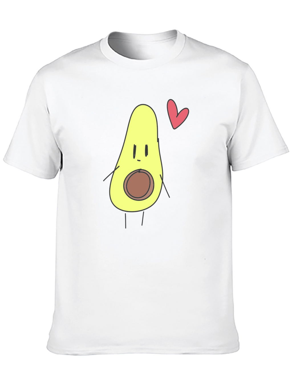 Avocado Heart Graphic Tee - Cute & Casual