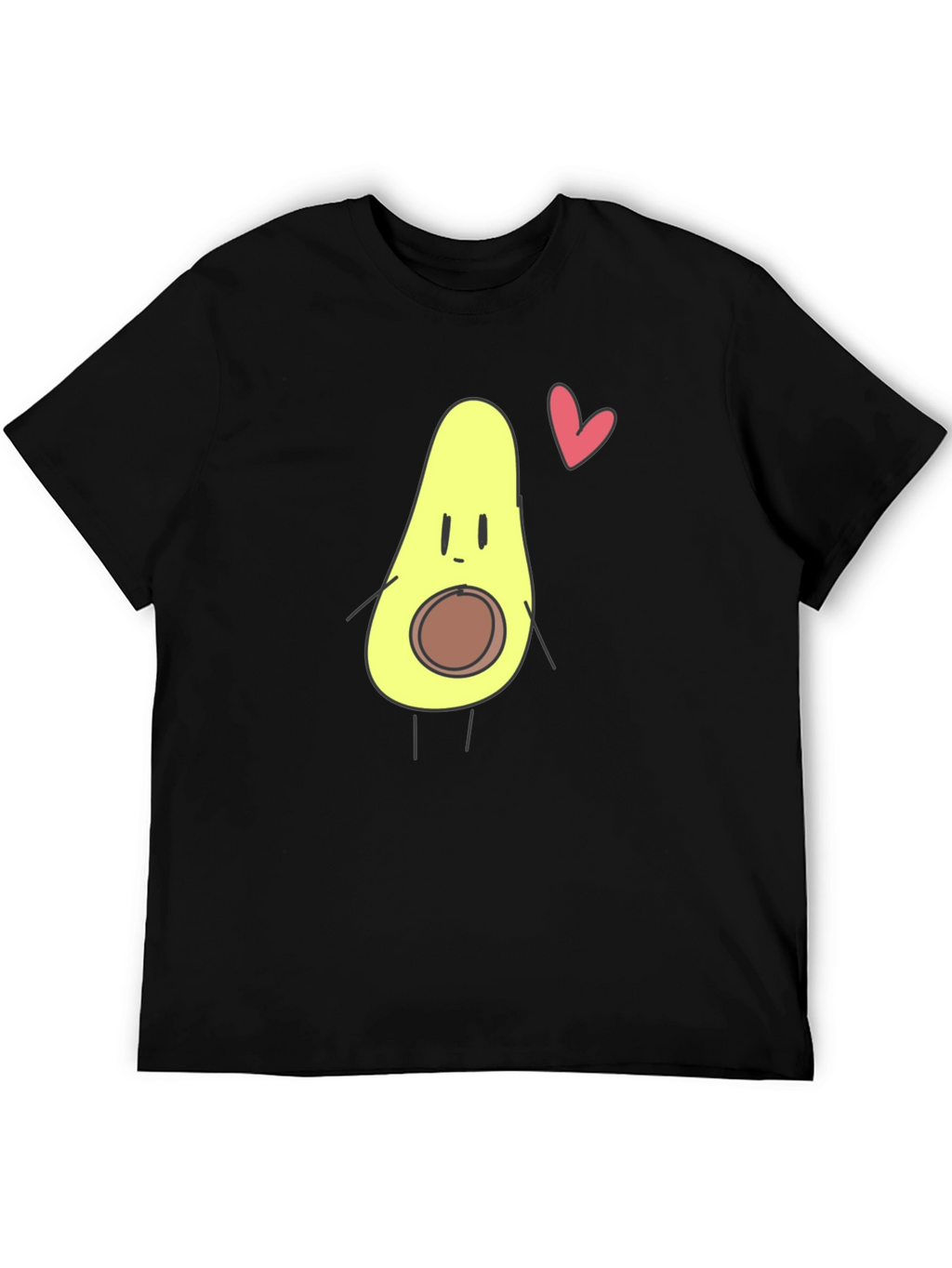 Avocado Heart Graphic Tee - Cute & Casual