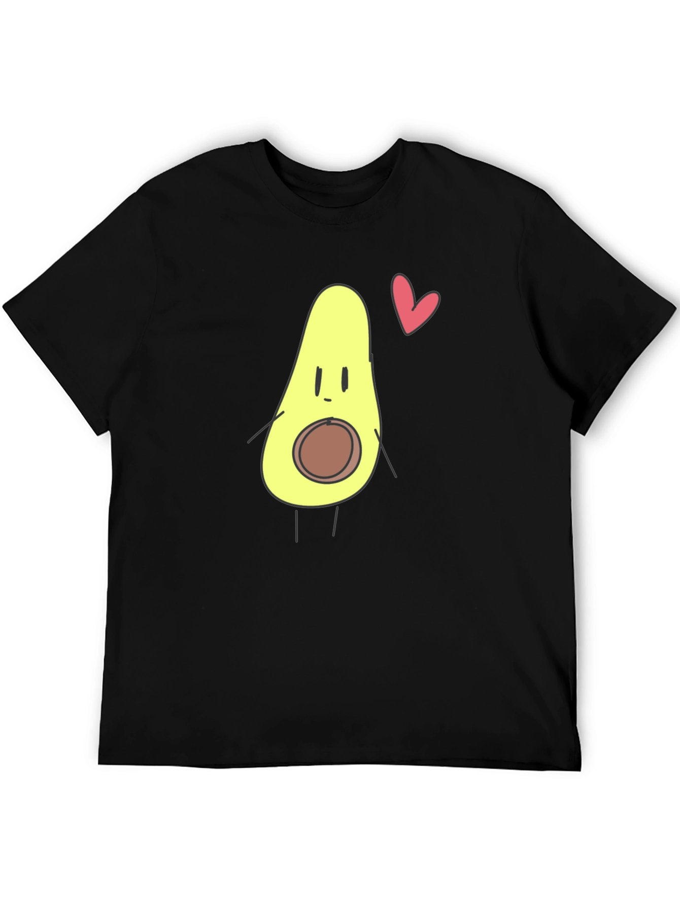 Avocado Heart Graphic Tee - Cute & Casual