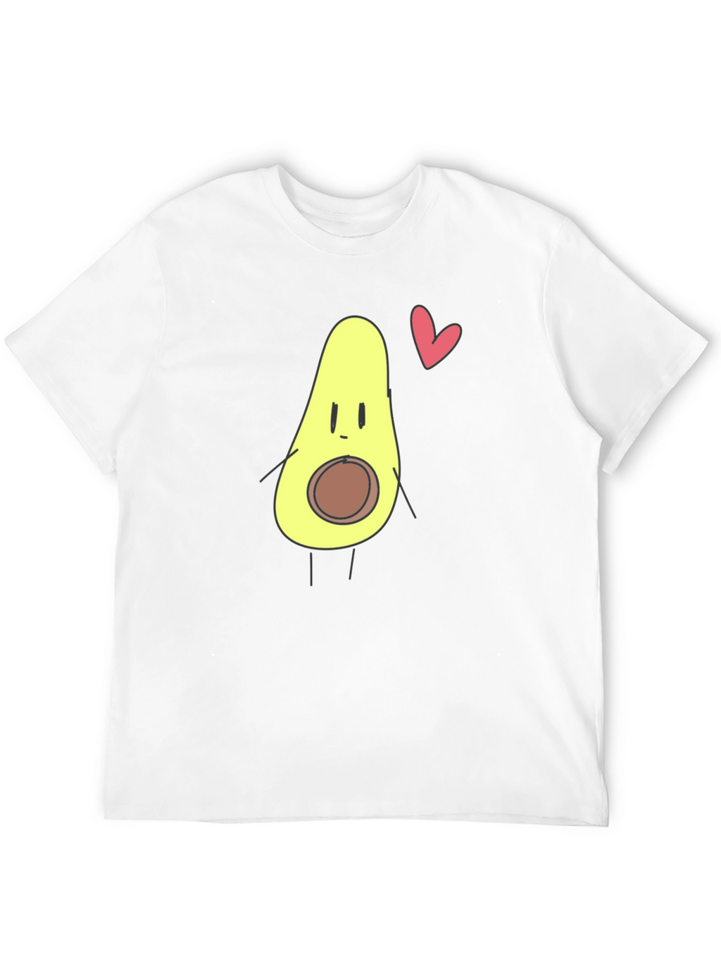 Avocado Heart Graphic Tee - Cute & Casual