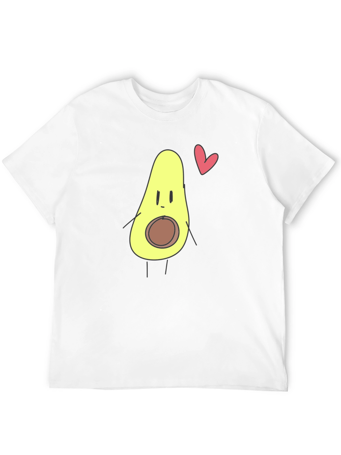 Avocado Heart Graphic Tee - Cute & Casual