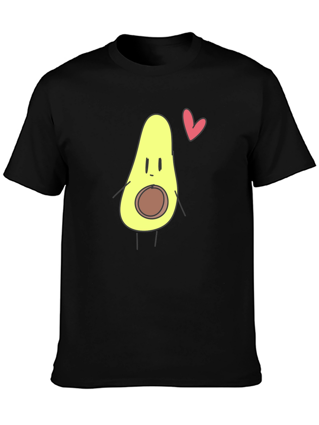 Avocado Heart Graphic Tee - Cute & Casual