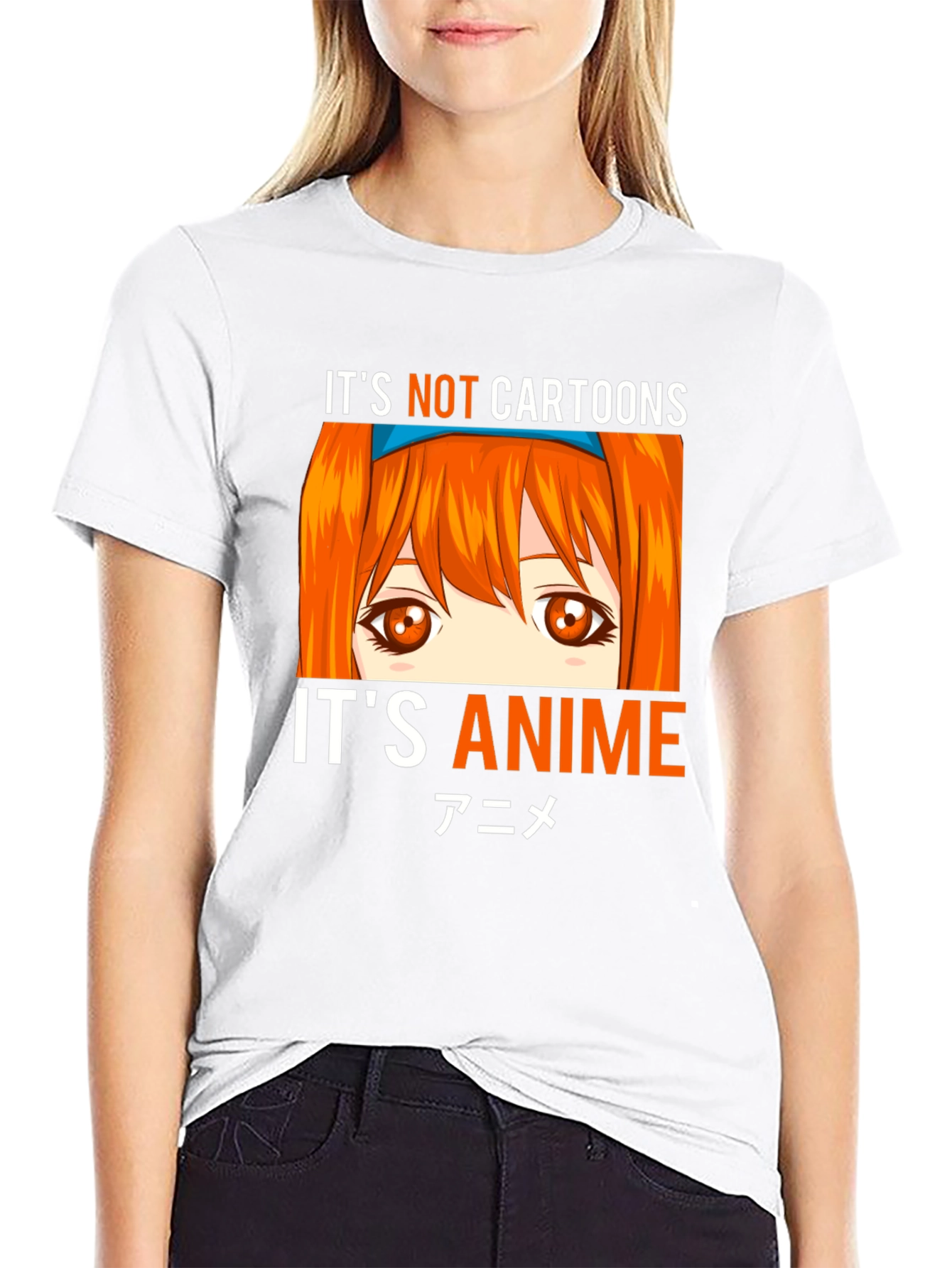 Its Not Cartoons Its Anime Black T-Shirt