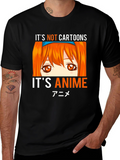Its Not Cartoons Its Anime Black T-Shirt