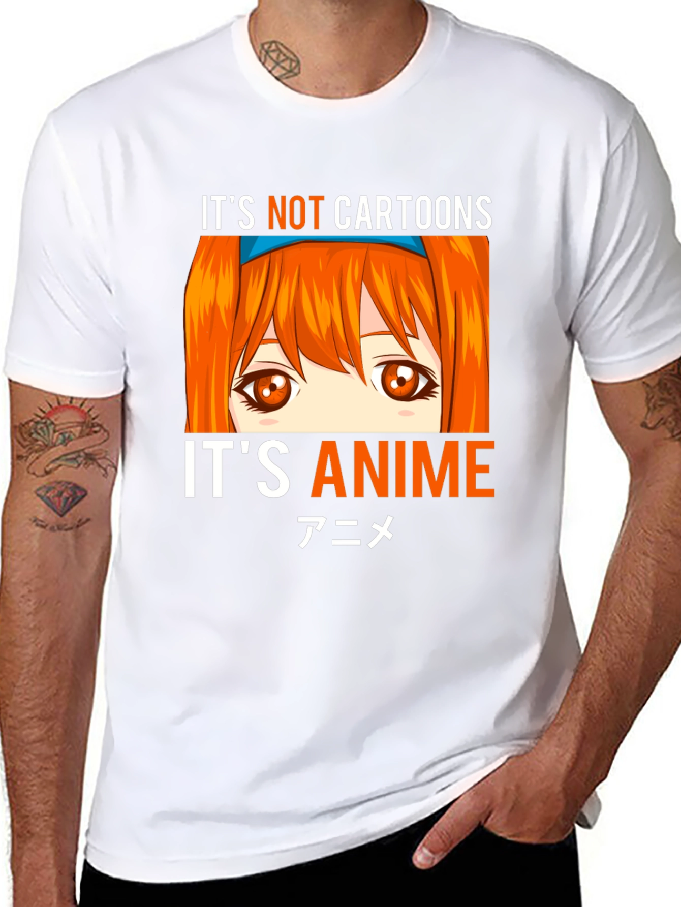 Its Not Cartoons Its Anime Black T-Shirt