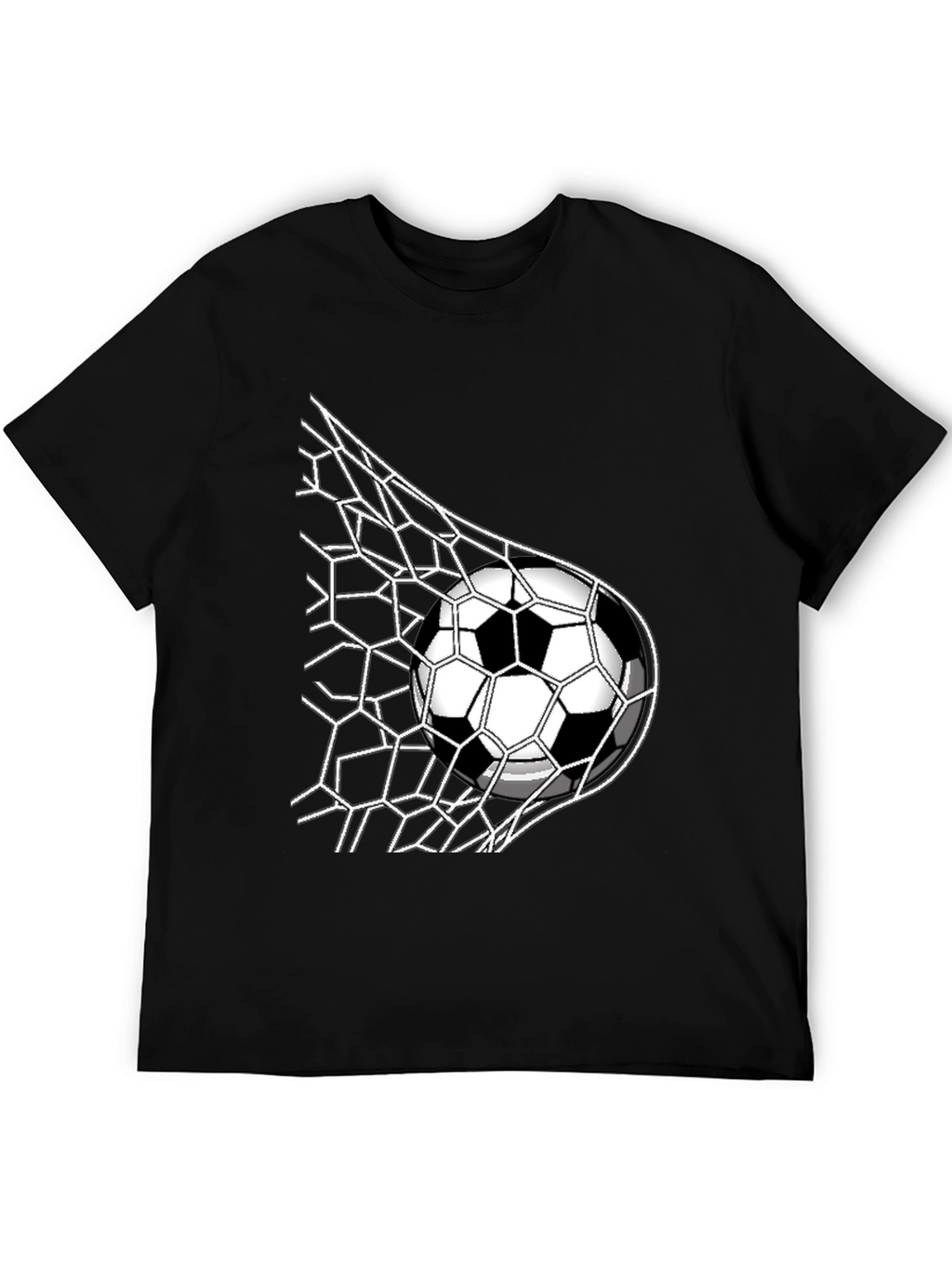 Soccer Goal T-Shirt - Black - Sporty Design
