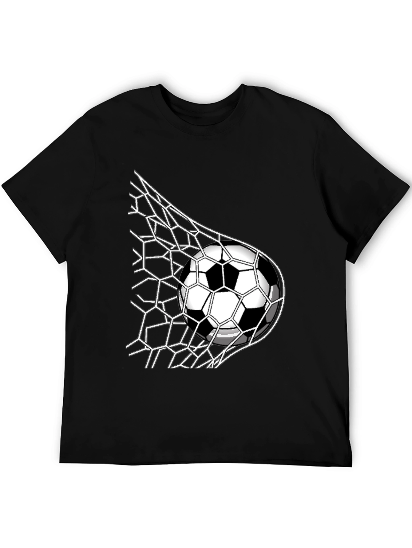 Soccer Goal T-Shirt - Black - Sporty Design